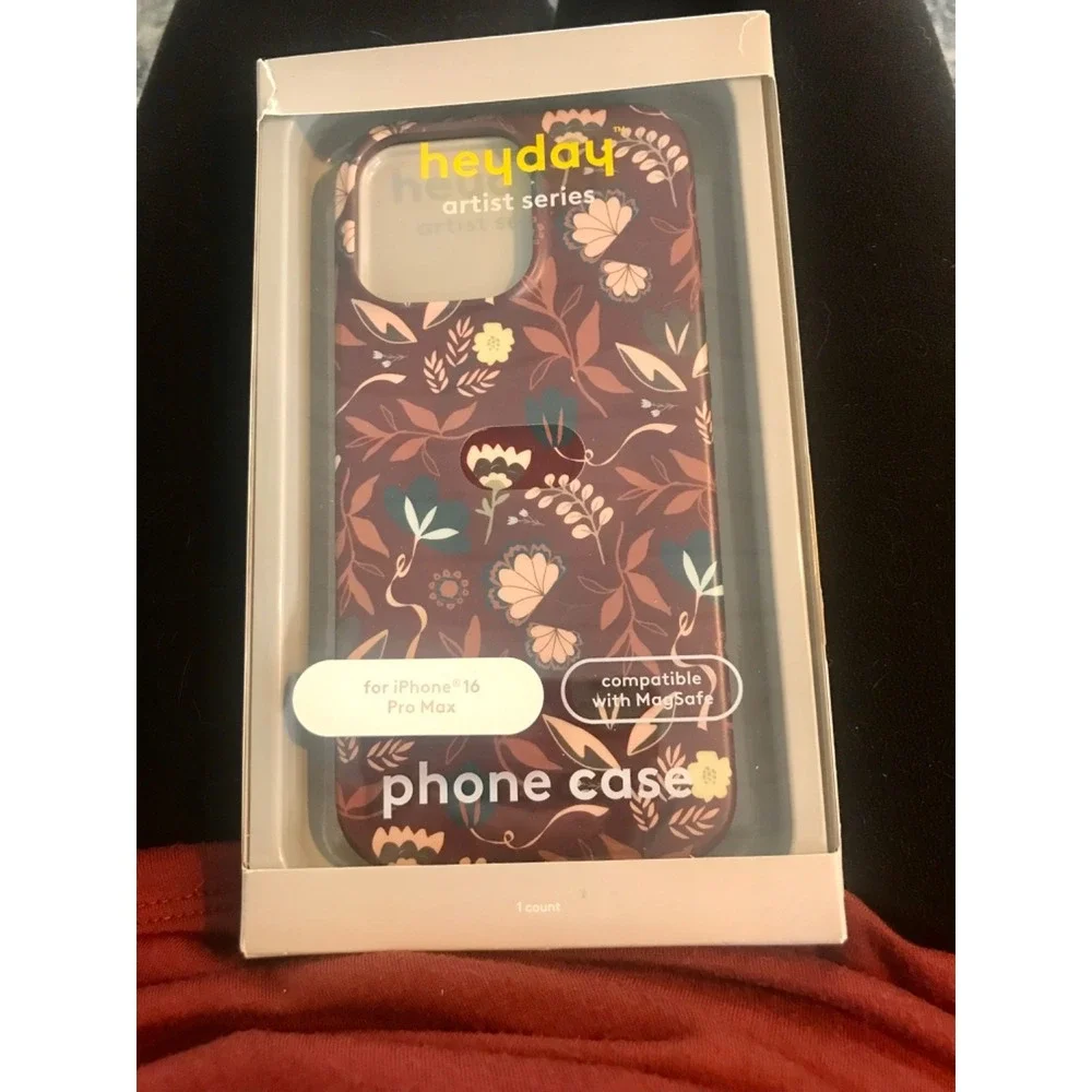 Heyday Artist Series Case For Apple iPhone 16 Pro Max- Floral Compatible Mag Saf